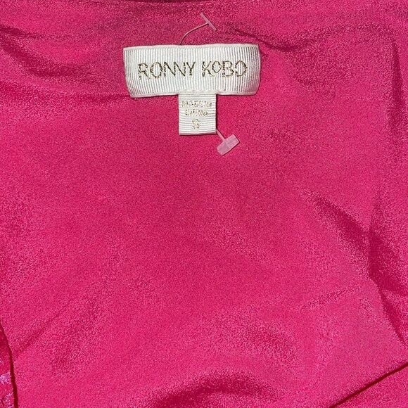 Ronny Kobo Womens Size Small Nadia Ruched One Shoulder Dress - Picture 9 of 11